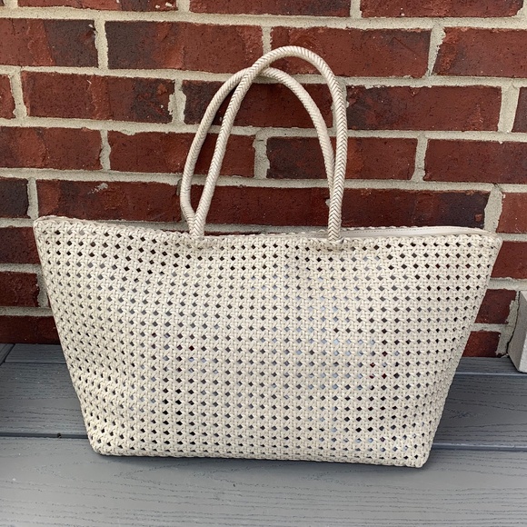 Madewell Handbags - Madewell The Handwoven Cane Tote Bag